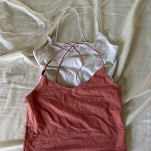 Abercrombie & Fitch Rust Pink Double-Layer Spaghetti Strap Cami